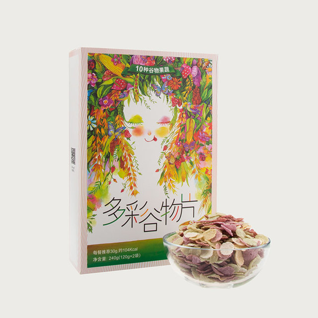 【十种谷物果蔬】多彩谷物片240g/盒